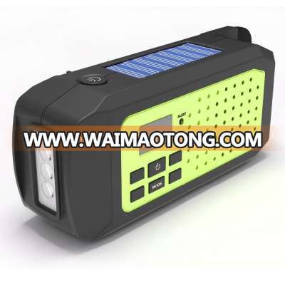 Survival Kits Essential Solar Wind Up LED Flashlight AM/FM/NOAA Weather Band Radio With 2200mAh rechargeable battery