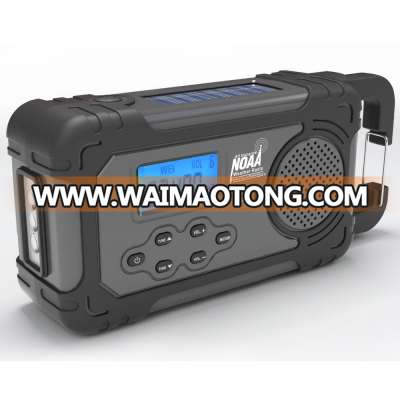 Digital Solar Hand Crank Generator AM/FM Emergency Radio Flashlight with Cell Phone Charger